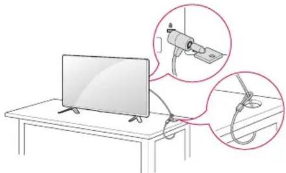 LG 55UU670H - Using the Kensington Security System (optional) - 1