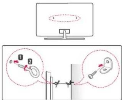 LG 65UH615A - Securing the TV to a Wall (optional) - 1