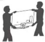 LG 65UK6200PUA - Lifting and moving the TV - 3
