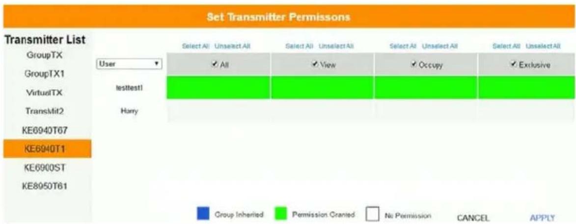 ATEN Altusen KE8950R - Transmitter Permissions - 1