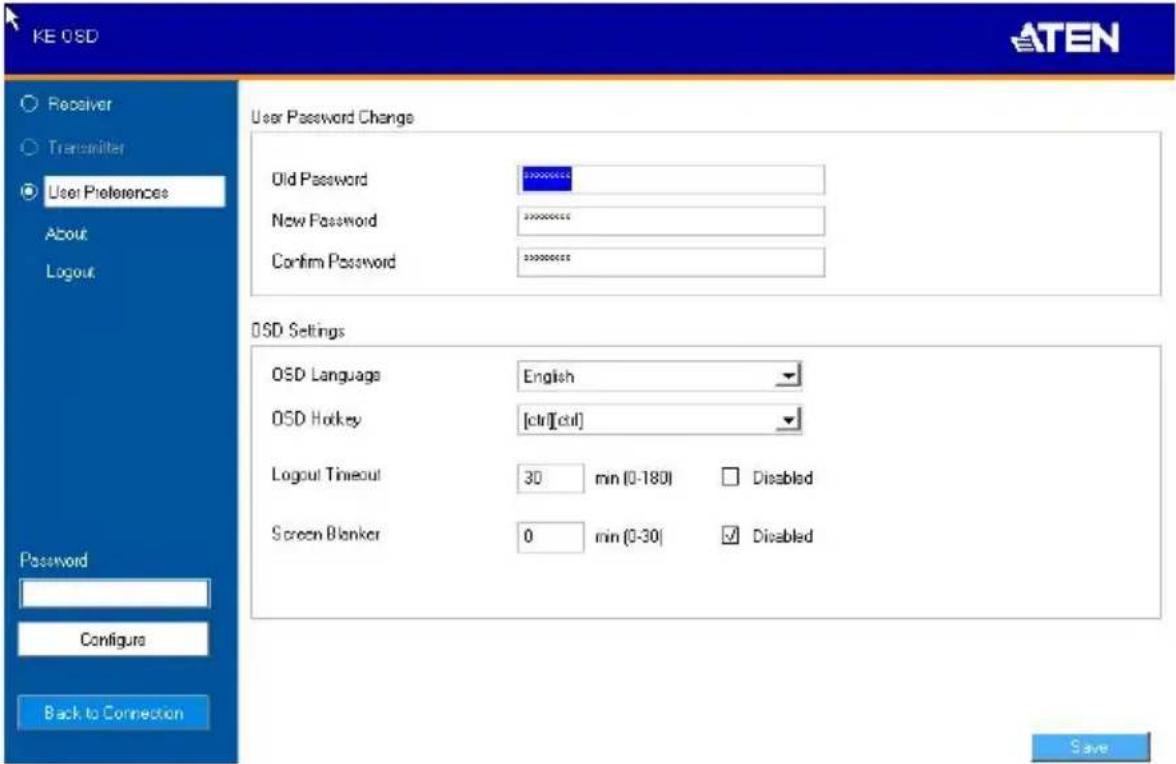 ATEN Altusen KE8950R - User Preferences - 1