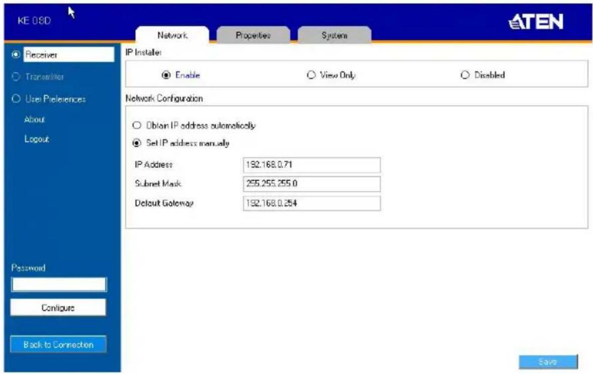 ATEN Altusen KE8950R - Receiver Configuration - 1