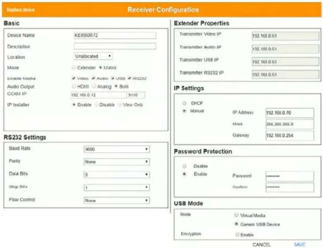 ATEN Altusen KE8950R - Receiver Configuration - 1