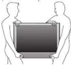 Two silhouettes of two people holding a large rectangular object (no text or symbols visible)