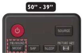 50" - 39" PI/ROUND MODE SAP SLEEP SOURCE PICTURE SIZE