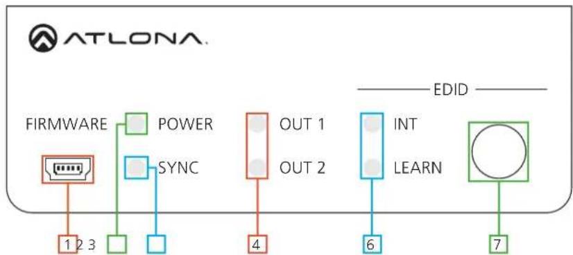 Atlona AT-HDDA-2 - Front Panel - 1