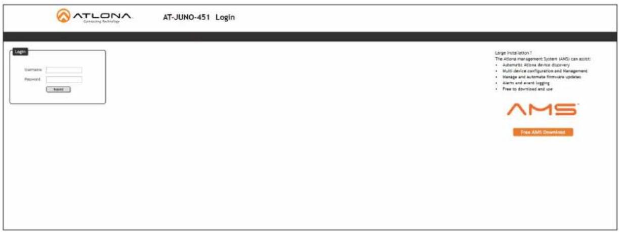 Atlona AT-JUNO-451 - Introduction to the Web GUI - 1