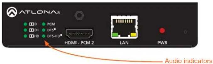 Atlona AT-HDR-M2C - Audio Input Indicators - 1