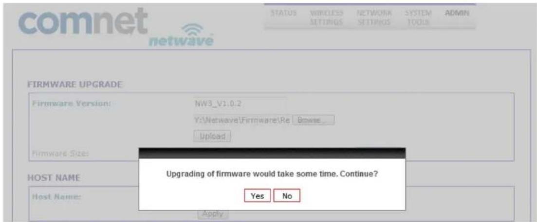 ComNet NetWave NW1 - Firmware Upgrade procedure: - 3