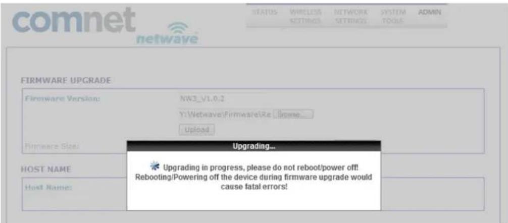 ComNet NetWave NW1 - Firmware Upgrade procedure: - 4