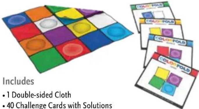 Includes • 1 Double-sided Cloth • 40 Challenge Cards with Solutions