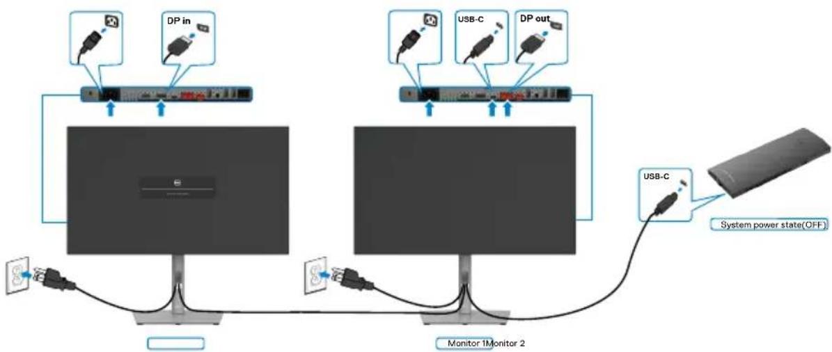 DELL UltraSharp U2722D - Monitor für die Funktion USB-C Multi-Stream Transport (MST) verbinden - 2