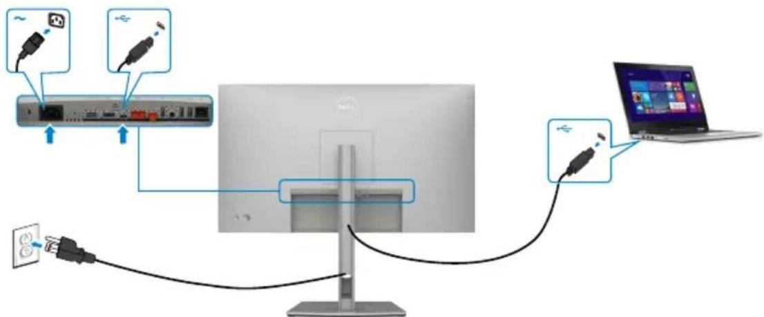 DELL UltraSharp U2722D - USB-C-Kabel anschließen (C zu C) - 1