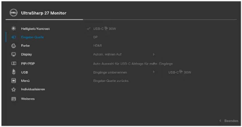 DELL UltraSharp U2722D - Auto-KVM einstellen (Nur U2722DE) - 2