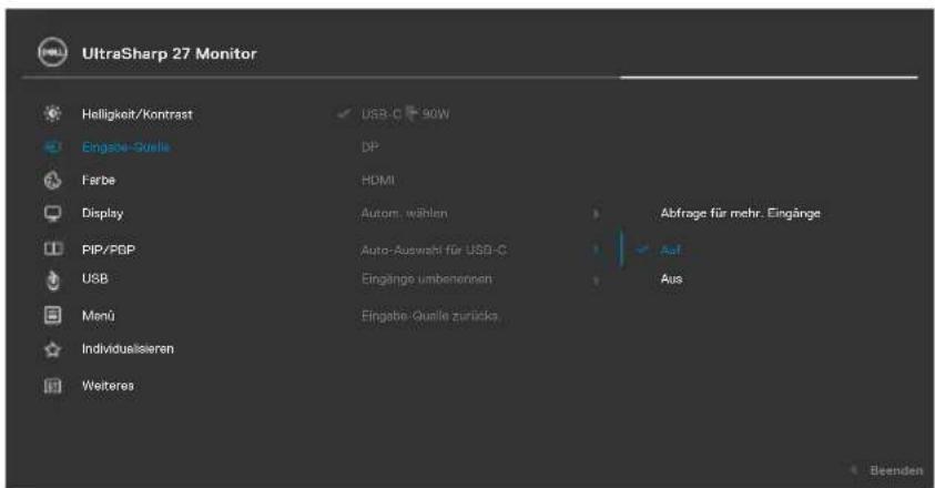 DELL UltraSharp U2722D - Auto-KVM einstellen (Nur U2722DE) - 3