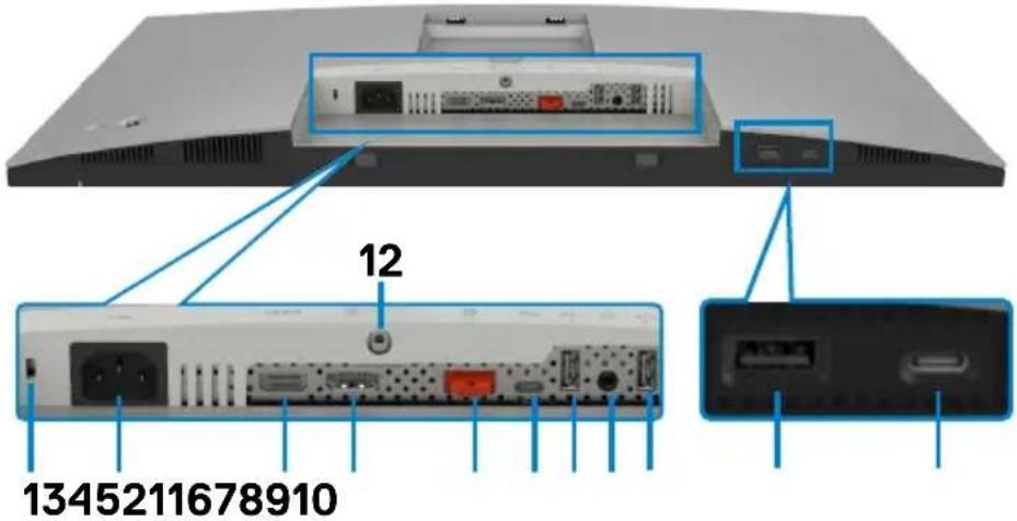 DELL UltraSharp U2722D - Ansicht von unten - 1