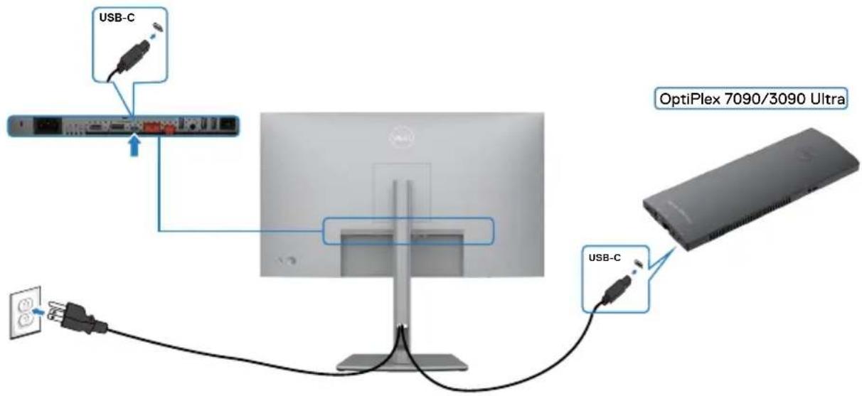 DELL UltraSharp U2722D - USB-C-Kabel anschließen (C zu C) - 7