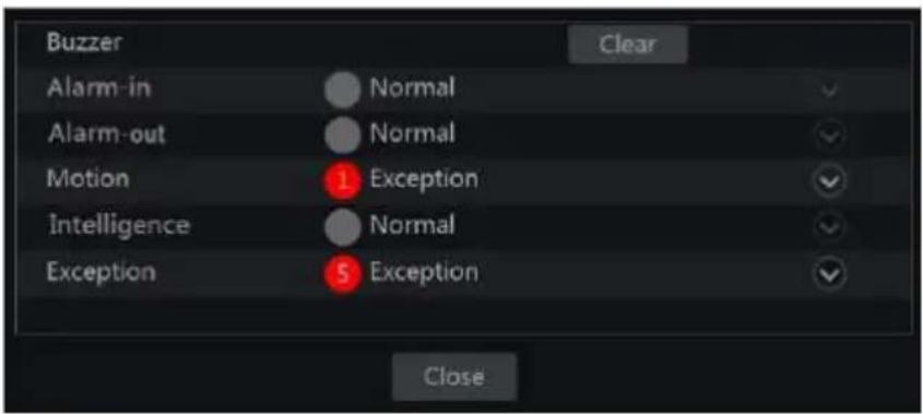 Avycon AVR-HN504P4 - View Alarm Status - 1