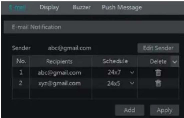 Avycon AVR-HN504P4 - E-mail Configuration - 2