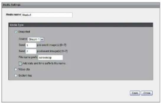D-LINK DCS-5615 - Media Settings - 1
