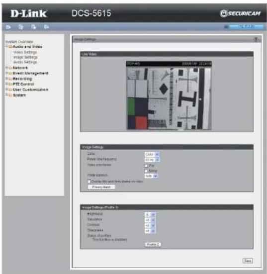 D-LINK DCS-5615 - Image Settings - 1
