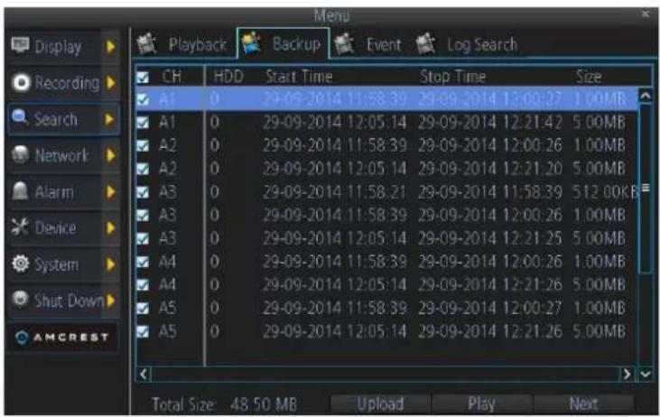 Amcrest AMDV960H8 - Backup the recorded file - 2
