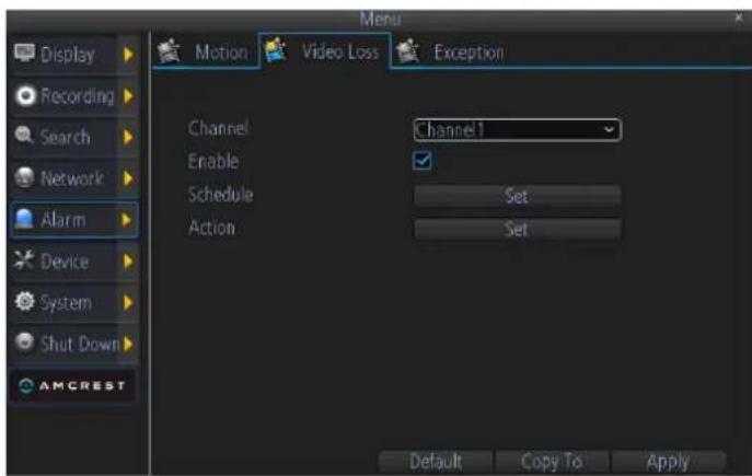 Amcrest AMDV960H8 - Detecting Video Loss - 1