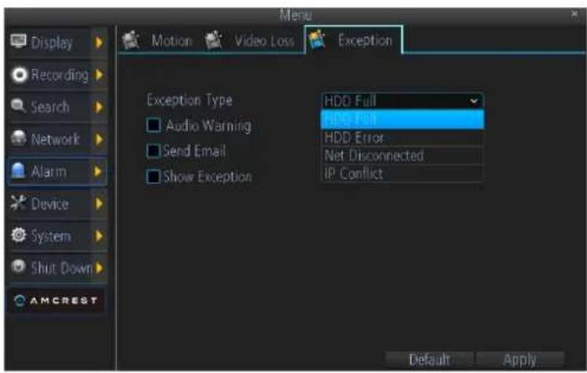 Amcrest AMDV960H8 - Detecting Exception - 1