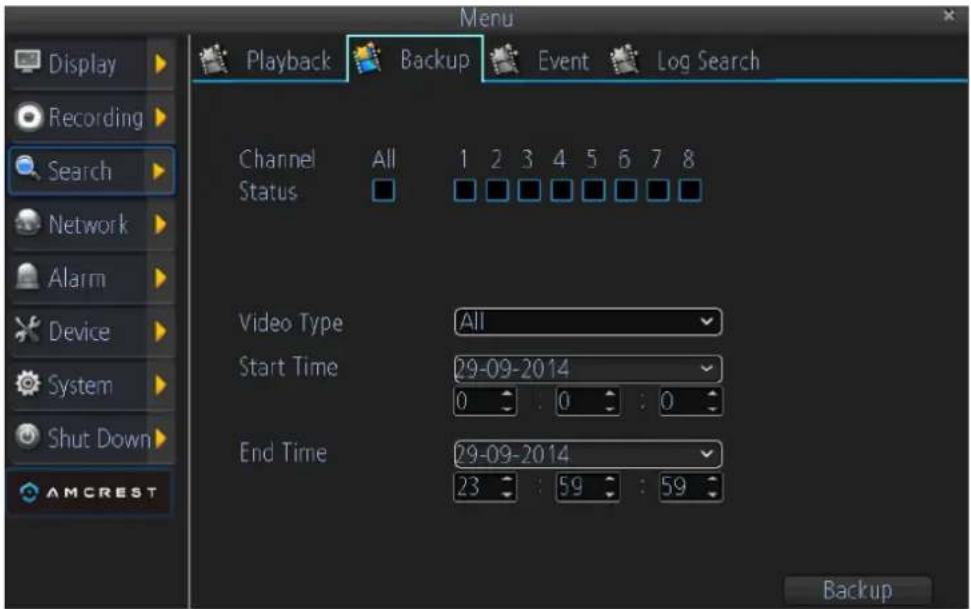 Amcrest AMDV960H8 - Backup the recorded file - 1