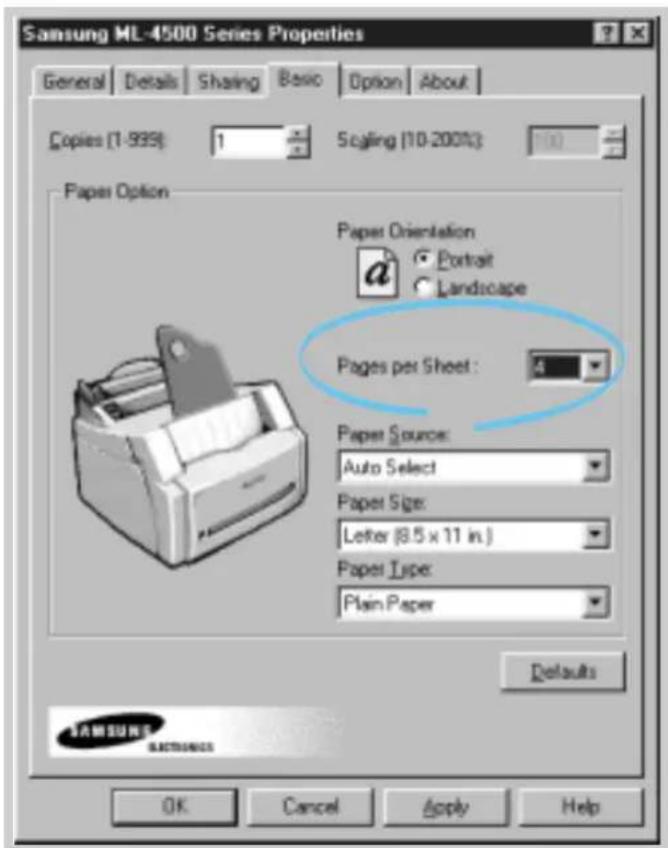SAMSUNG ML-4500 - Printing Multiple Pages on One Sheet of Paper (N-Up Printing) - 3