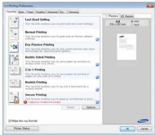 SAMSUNG ProXpress SL-C3010DW - Opening printing preferences - 3