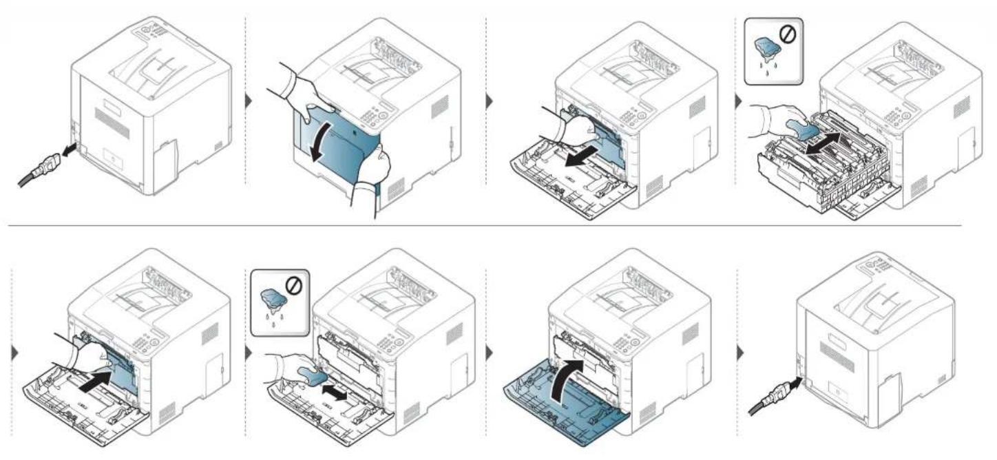 SAMSUNG ProXpress SL-C3010DW - Cleaning the machine - 1