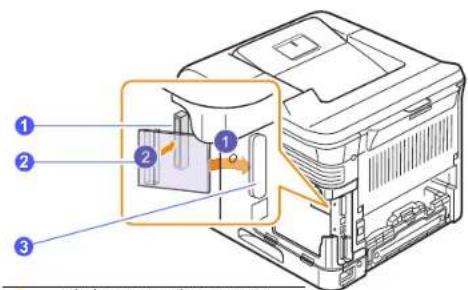 SAMSUNG ML-4050ND - Installing a wireless network interface card - 3