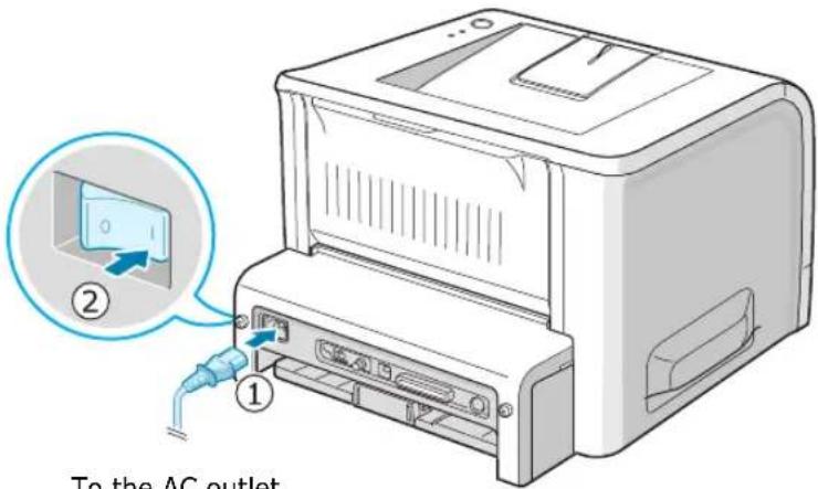 SAMSUNG ML-2251N - Turning the Printer On - 1