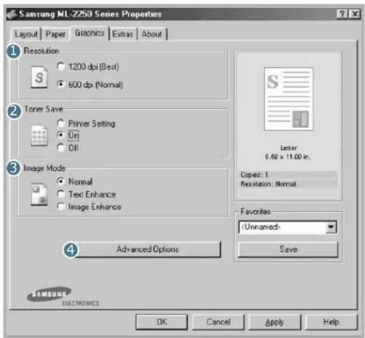 SAMSUNG ML-2251N - Setting Graphic Properties - 1