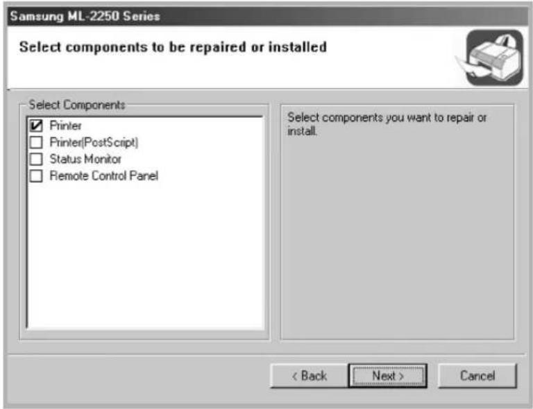 SAMSUNG ML-2251N - Reinstalling Printer Software - 3