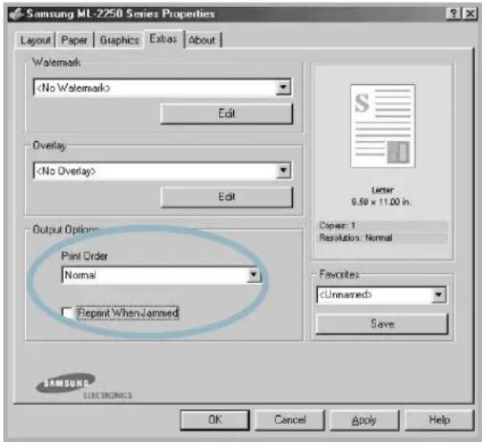 SAMSUNG ML-2251N - Using Output Options - 1