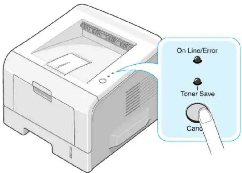 SAMSUNG ML-2251N - To stop a print job from the control panel: - 1