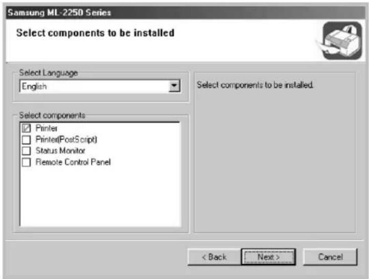 SAMSUNG ML-2251N - Choose the installation type. - 2