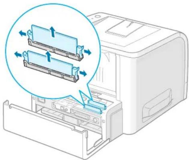 SAMSUNG ML-2251N - Removing the Memory or PS DIMM - 1