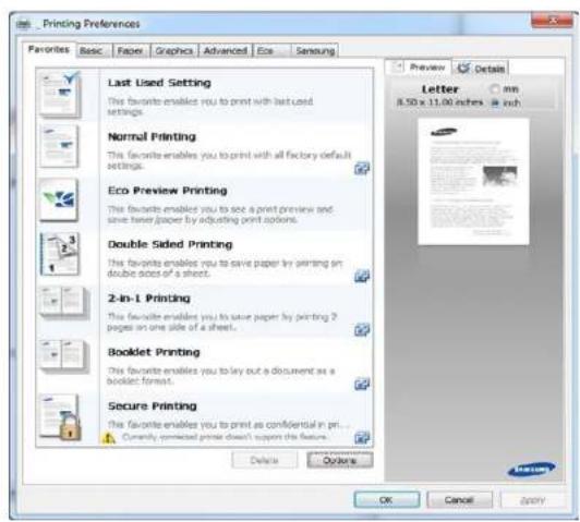 SAMSUNG ProXpress SL-M4530NX - Opening printing preferences - 5