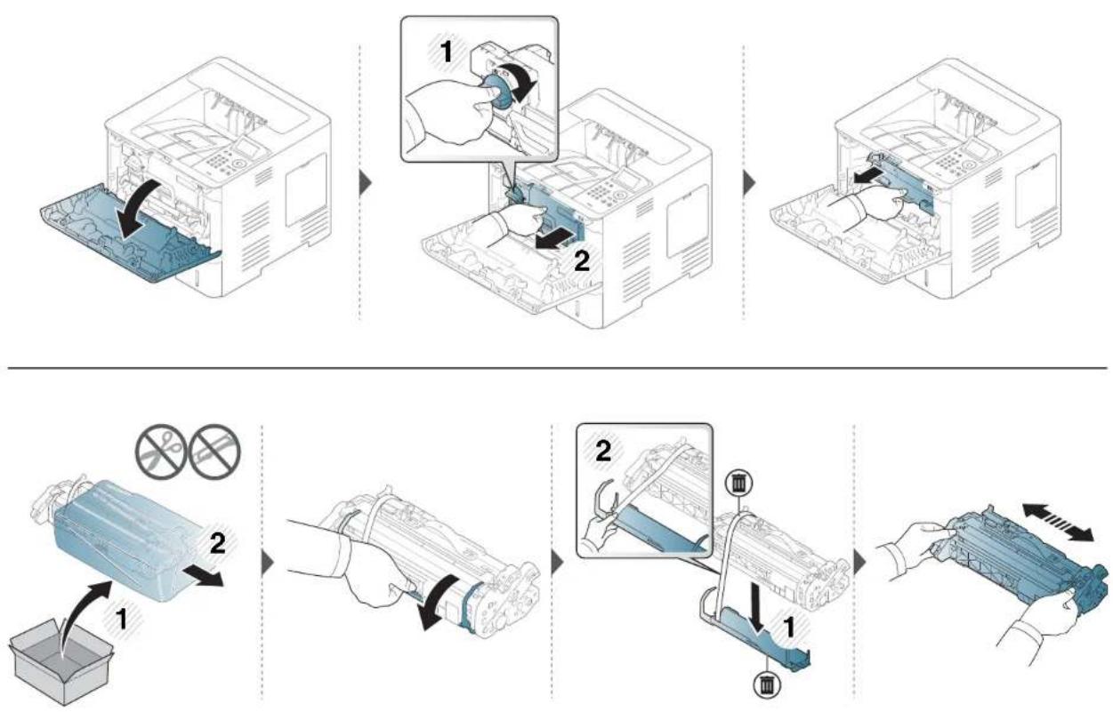 SAMSUNG ProXpress SL-M4530NX - Replacing the imaging unit - 1