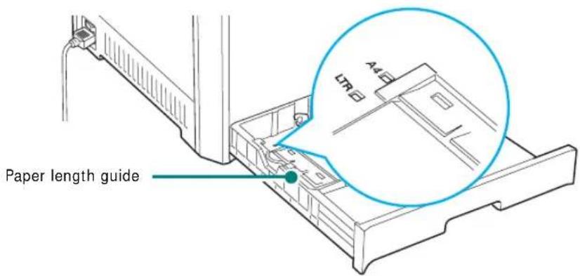 SAMSUNG CLP-510N - Changing the Size of the Paper in the Tray - 1