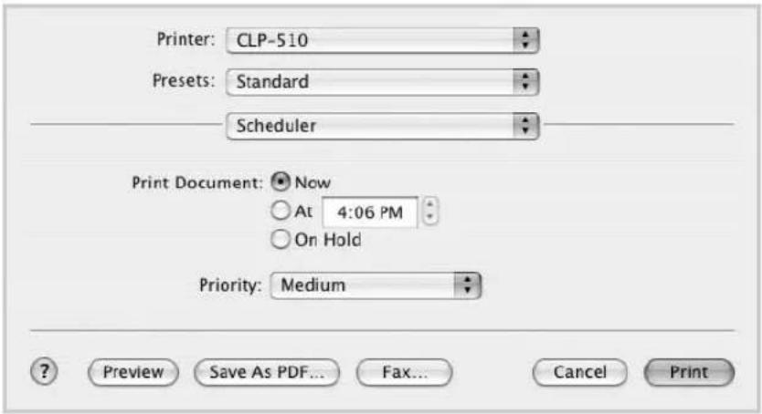 SAMSUNG CLP-510N - Scheduling a Print Job - 1