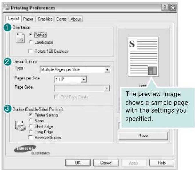 SAMSUNG CLP-510N - Layout tab - 1