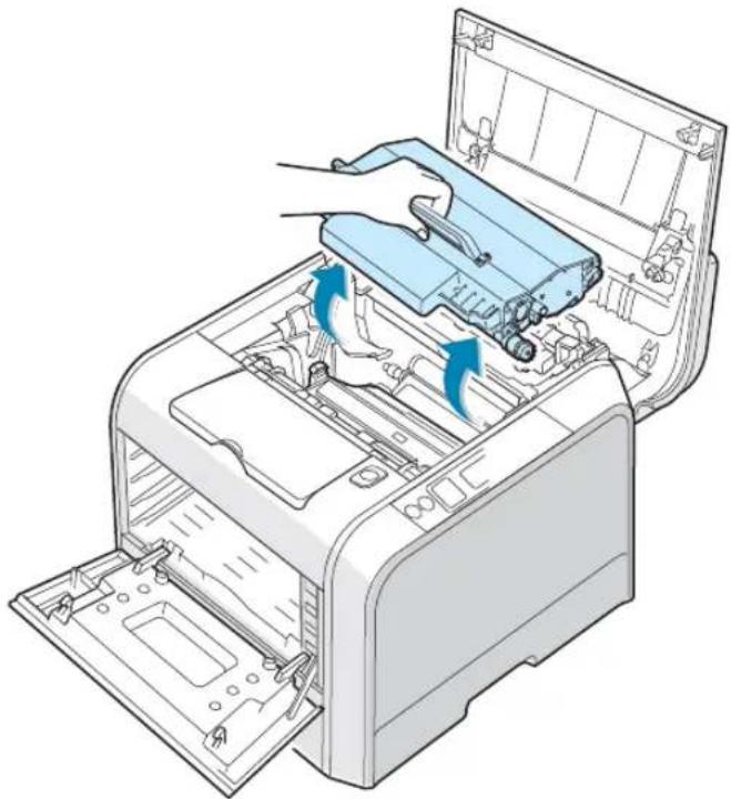 SAMSUNG CLP-510N - Step 3. Installing the Transfer Belt and Toner Cartridges - 4