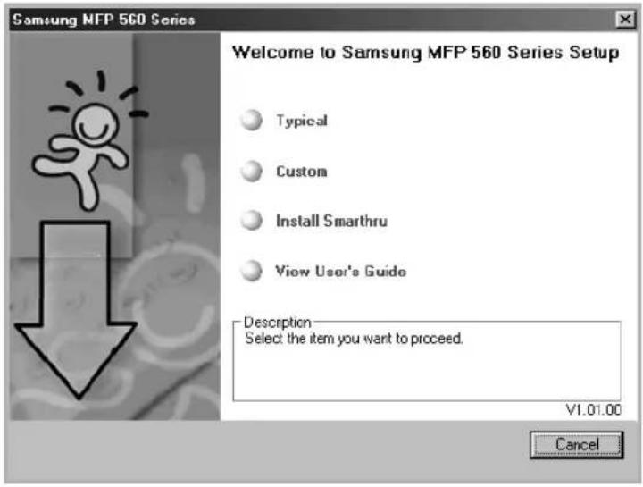 SAMSUNG SF-565PR - Choose the installation type. - 1