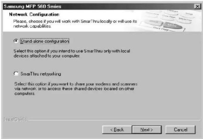 SAMSUNG SF-565PR - Installing Samsung SmarThru - 4