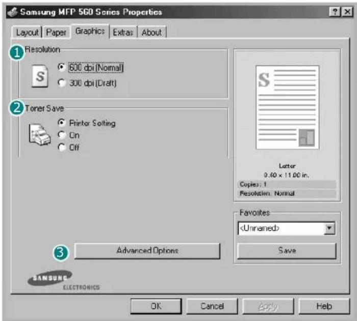 SAMSUNG SF-565PR - Setting Graphic Properties - 1
