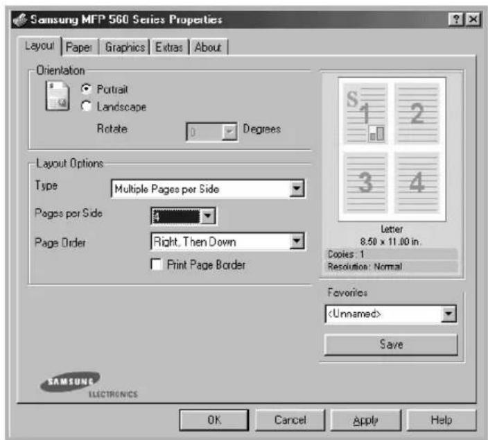 SAMSUNG SF-565PR - Printing Multiple Pages on One Sheet of the Paper - 2